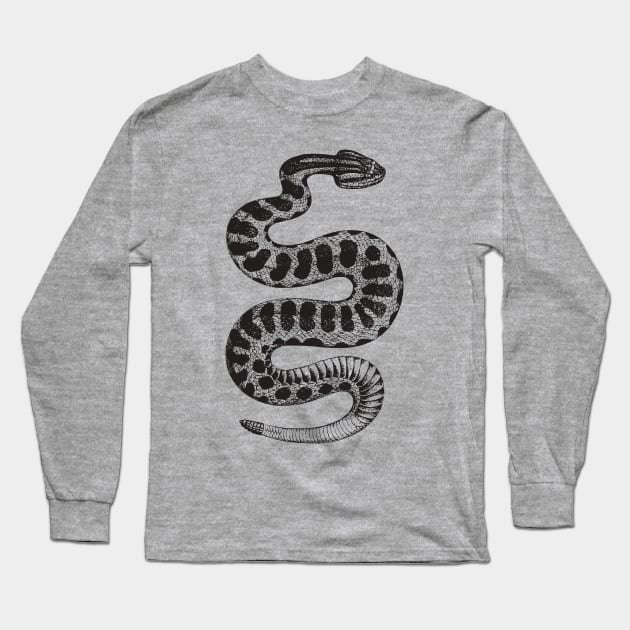 Vintage Rattlesnake Long Sleeve T-Shirt by Beltschazar